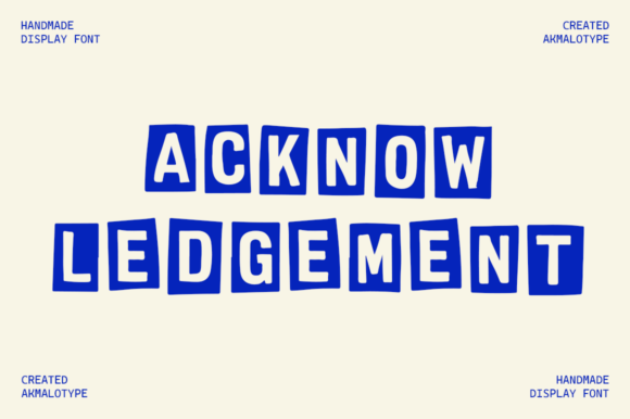 Acknow Ledgement: The Bold Display Font for Modern Web Design
