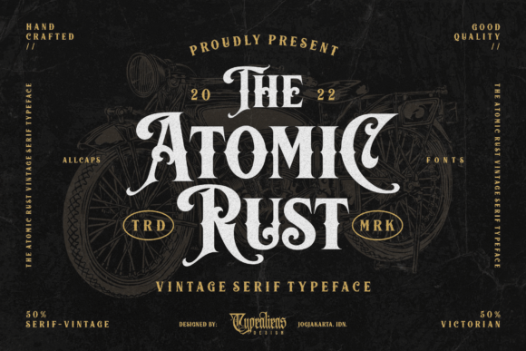 Atomic Rust: A Vintage Typeface for Modern Editorial Design
