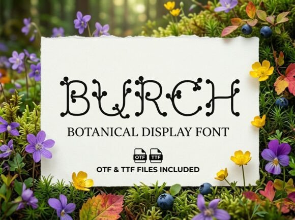 Burch: A Whimsical Display Typeface for Editorial Design