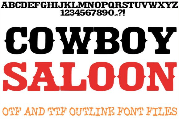 Cowboy Saloon: The Perfect Display Font for Handmade Labels