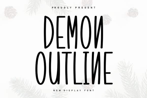 Demon Outline: A Cozy Handwritten Display Font for Branding