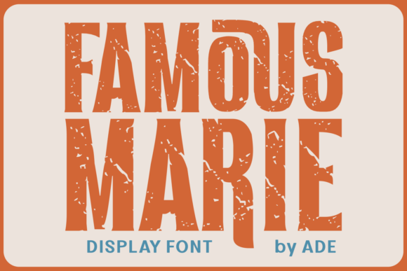 Famous Marie: A Vintage Slab Serif for Bold Brand Identity