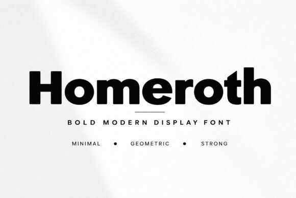 Homeroth: The Bold Typeface That Elevates Handmade Branding