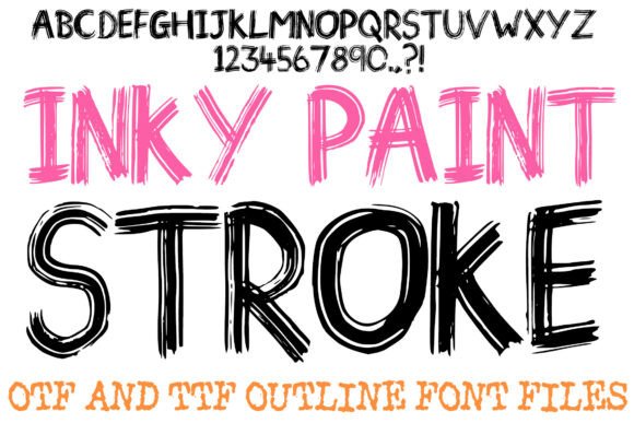 Inky Paint Stroke: A Raw Display Typeface for Authentic Branding