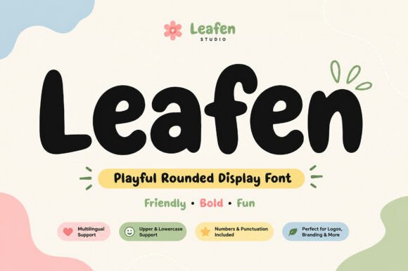 Leafen: A Playful Display Typeface for Warm Editorial Design