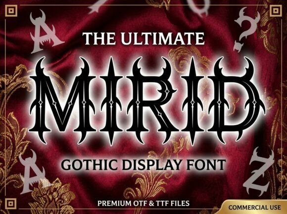 Mirid: A Gothic Display Typeface for Bold Editorial Design