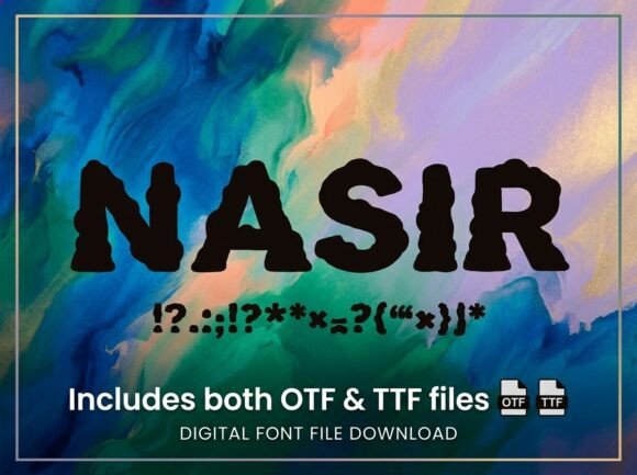 Nasir: The Glitch-Inspired Display Typeface for Modern Web Design