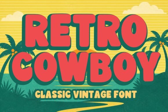 Retro Cowboy: A Bold Display Font for Editorial Design