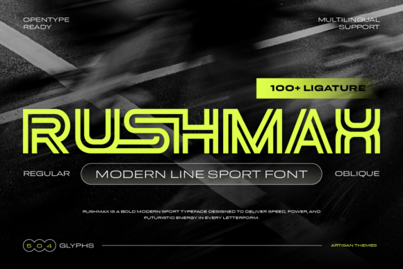 Rushmax: The Bold Modern Sport Typeface for High-Energy Branding