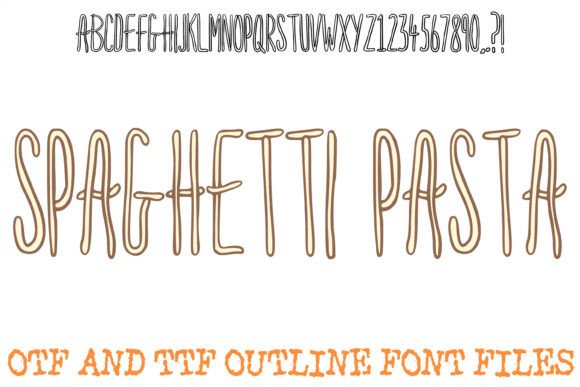 Spaghetti Pasta: A Playful Display Typeface for Web Design