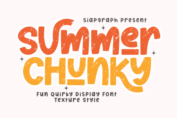 Summer Chunky Texture: A Quirky Display Typeface for Bold Branding