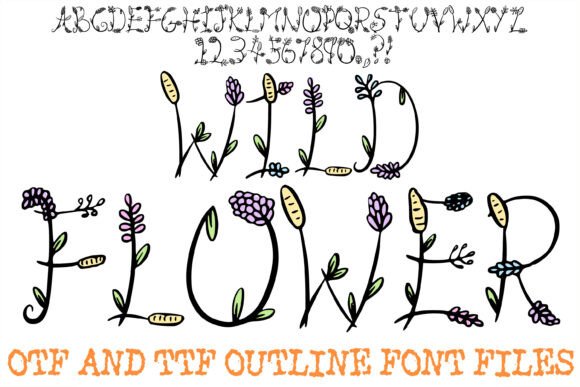 Wildflower Floral: A Premium Display Font for Authentic Brand Identity