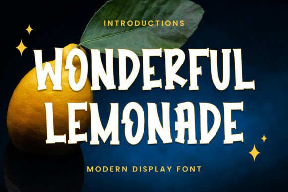 Wondeful Lemonade: The Creative Display Font for Handmade Brands